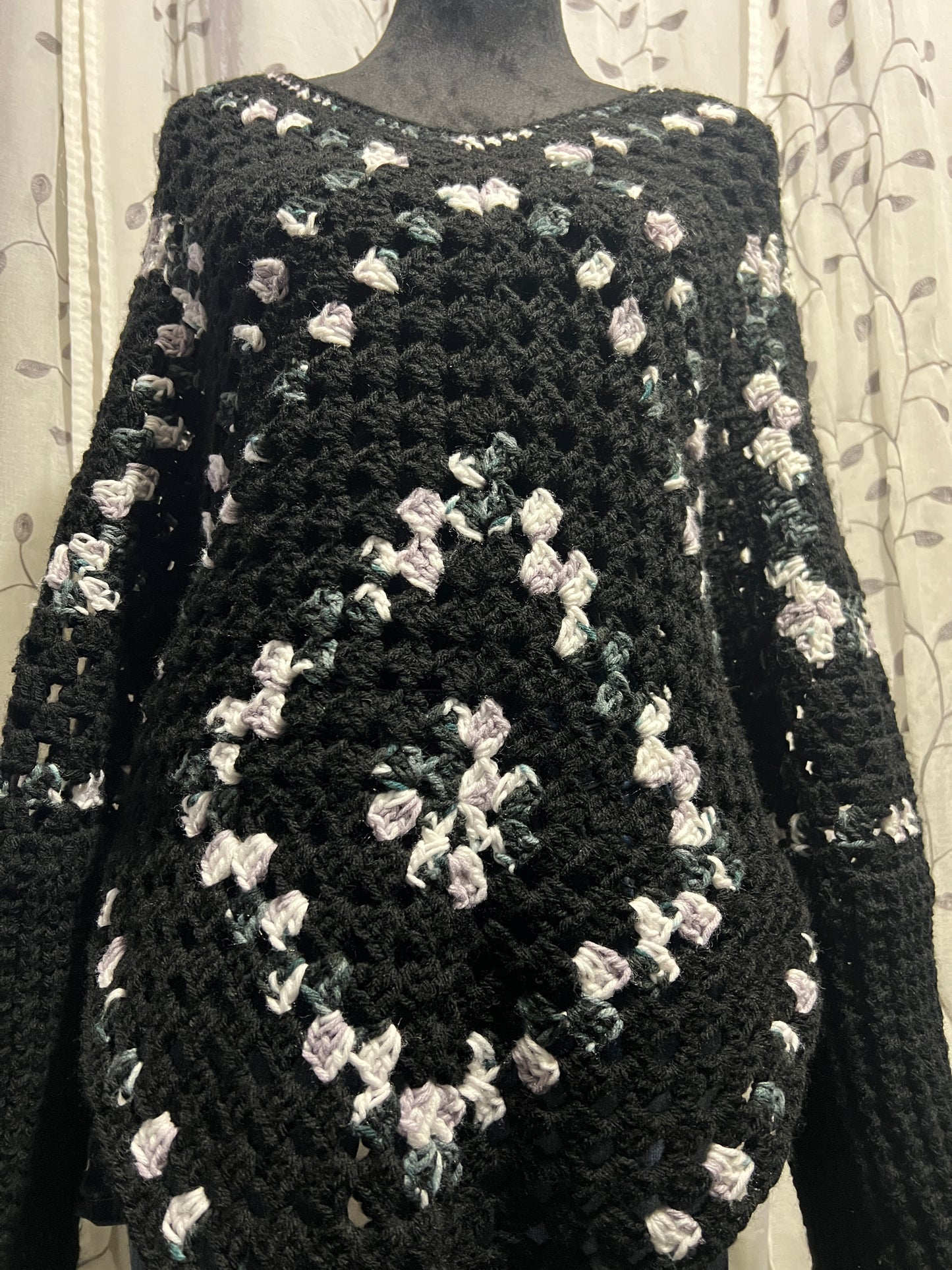 Black Diamond Sweater Poncho