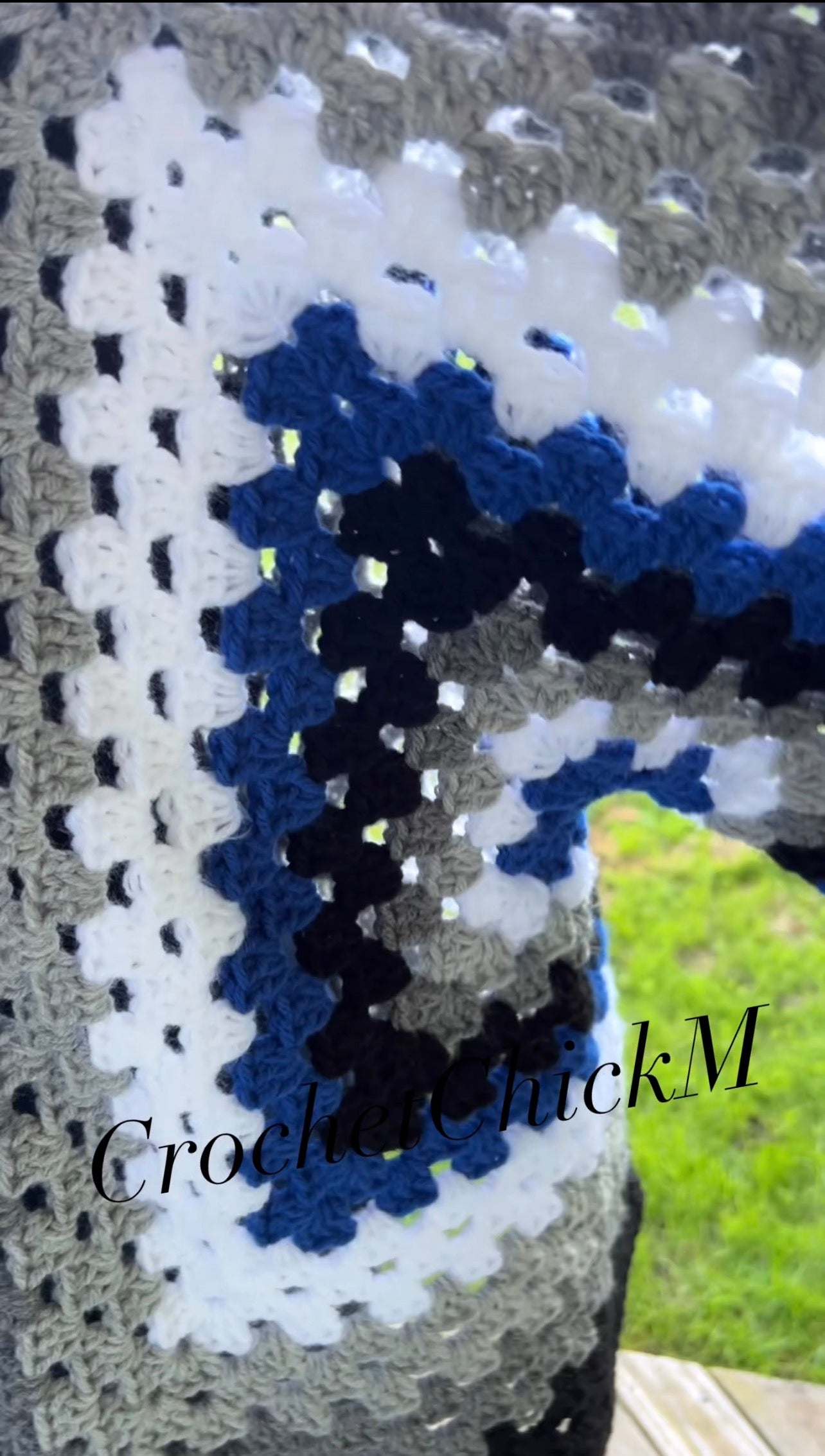 Blue GreySkull Hooded Cardigan