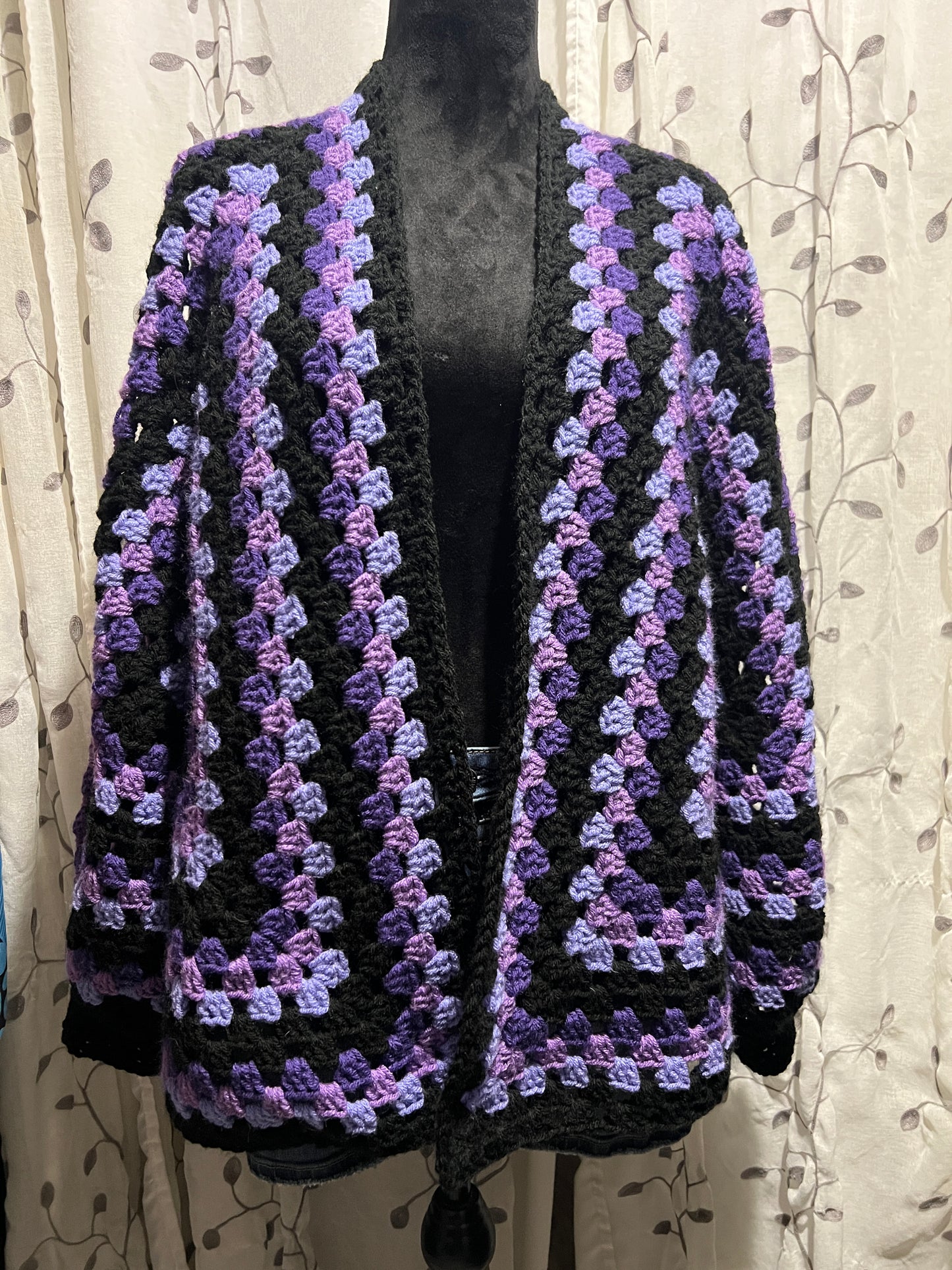 Multi Purple Cardigan Crochet