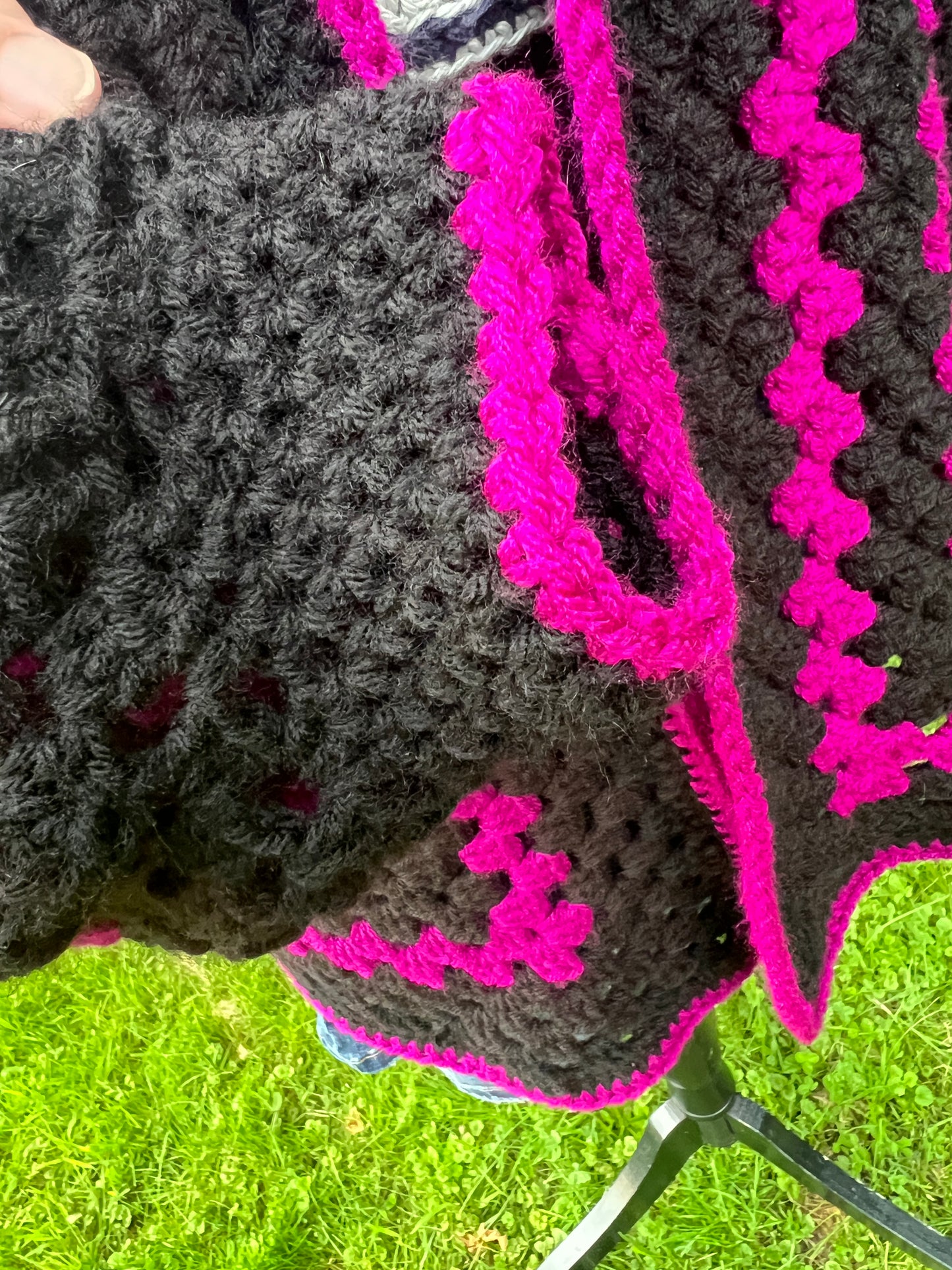Raspberry Hoodie Skull Cardigan