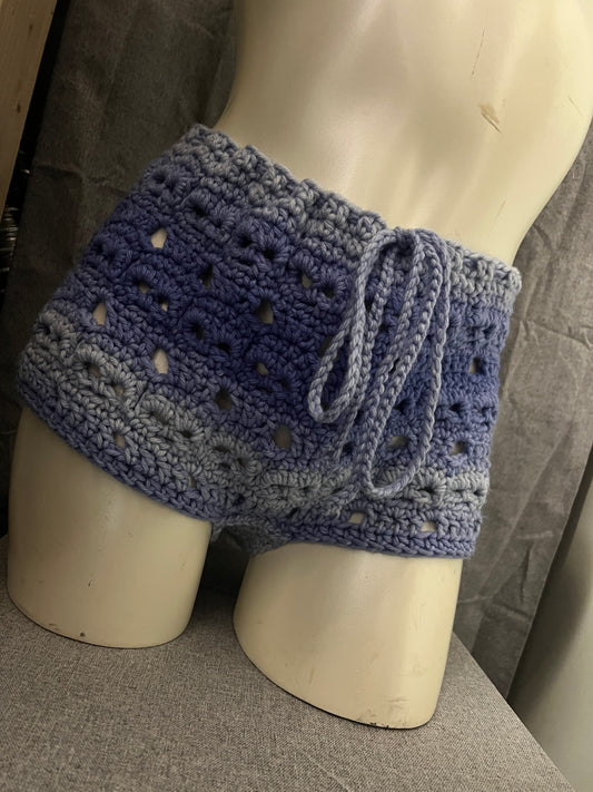 Purple Ombre Skull Shorts - Cheeky