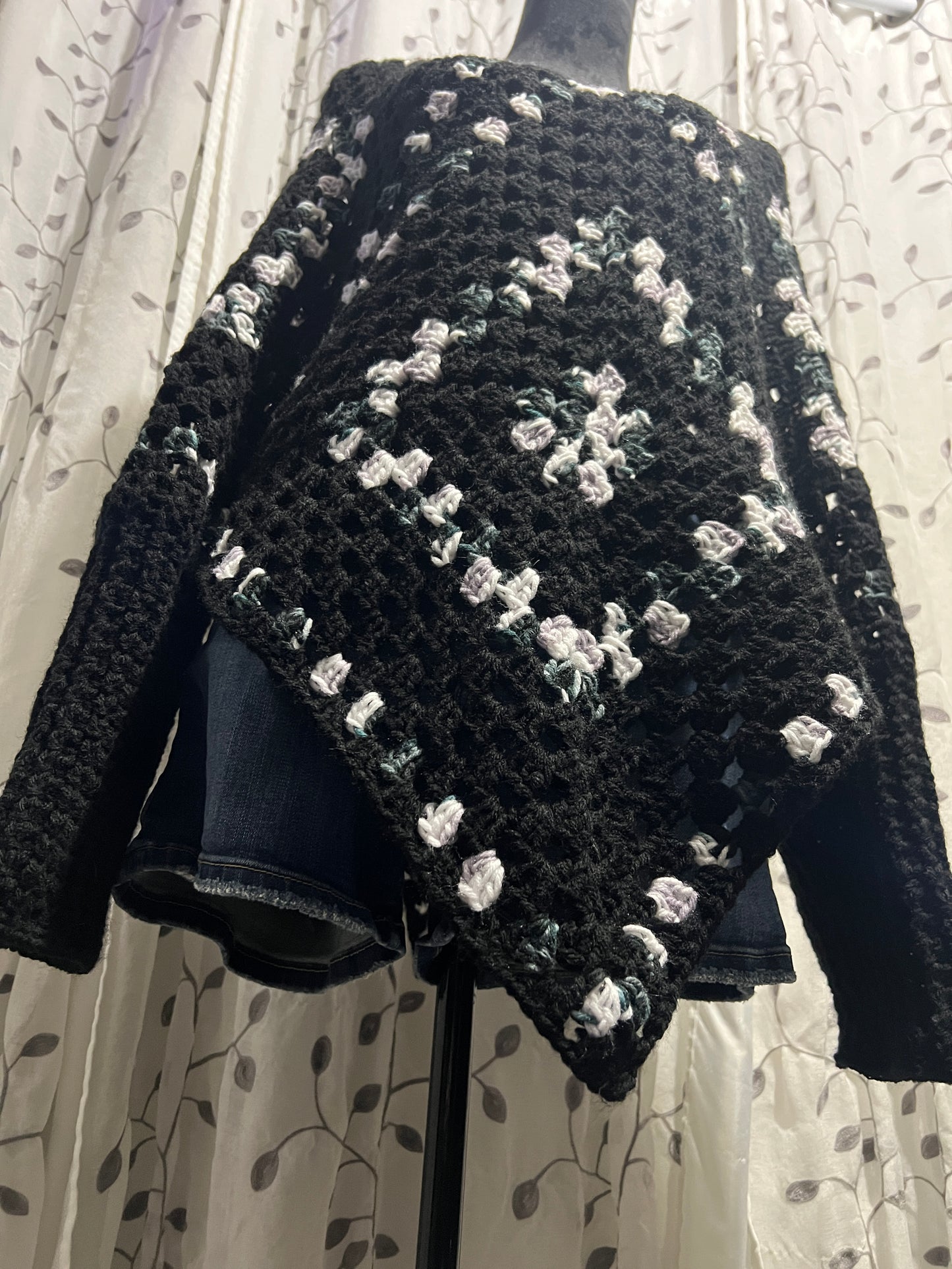 Black Diamond Sweater Poncho