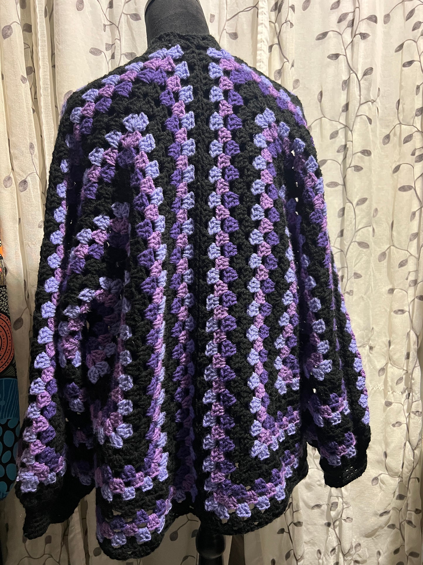 Multi Purple Cardigan Crochet