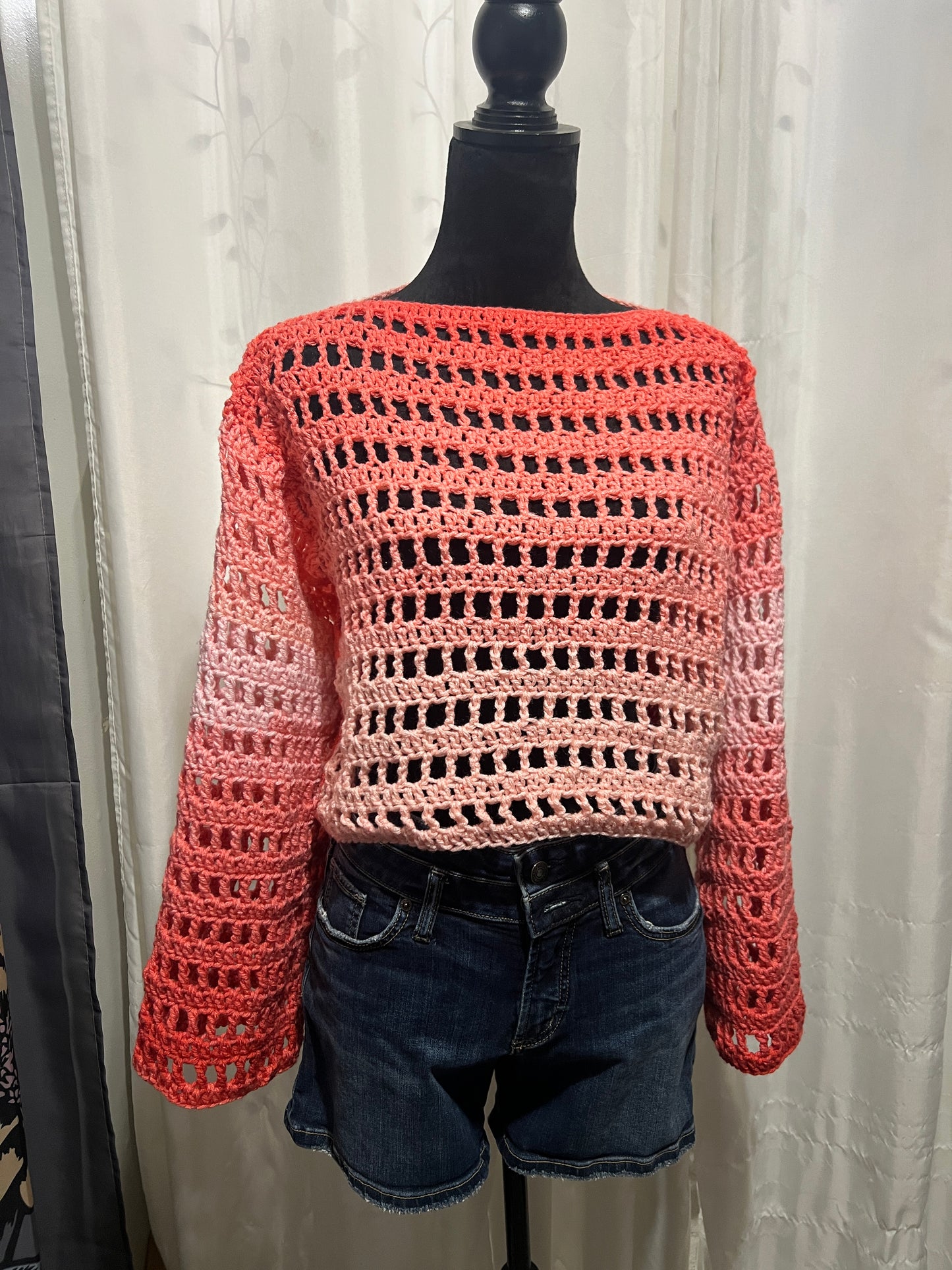 Coral Mesh Top