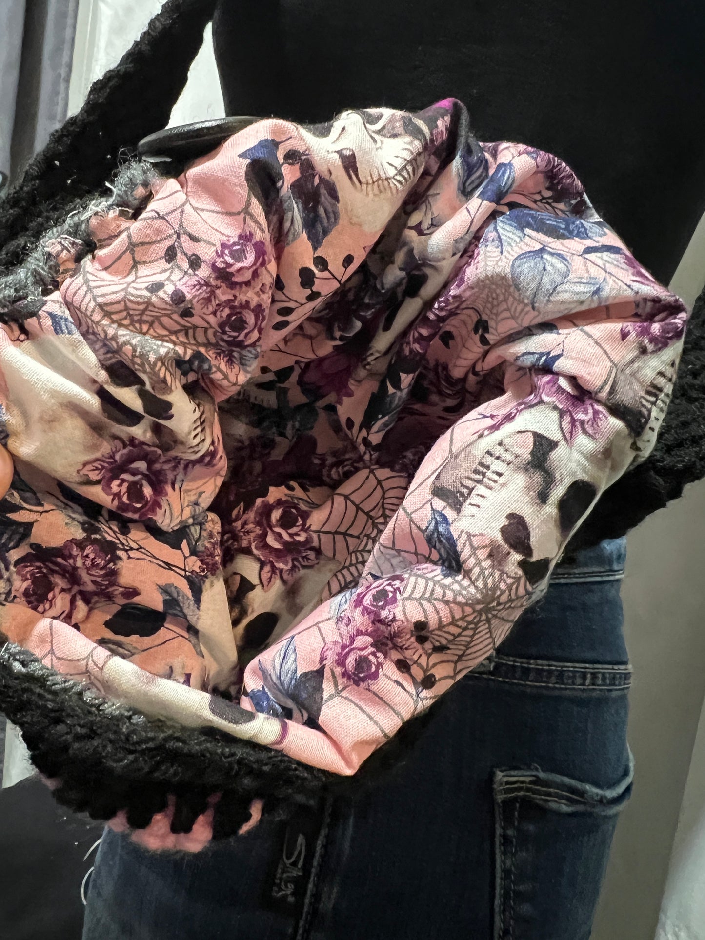 Lined Star Bag in Grey Pink Black