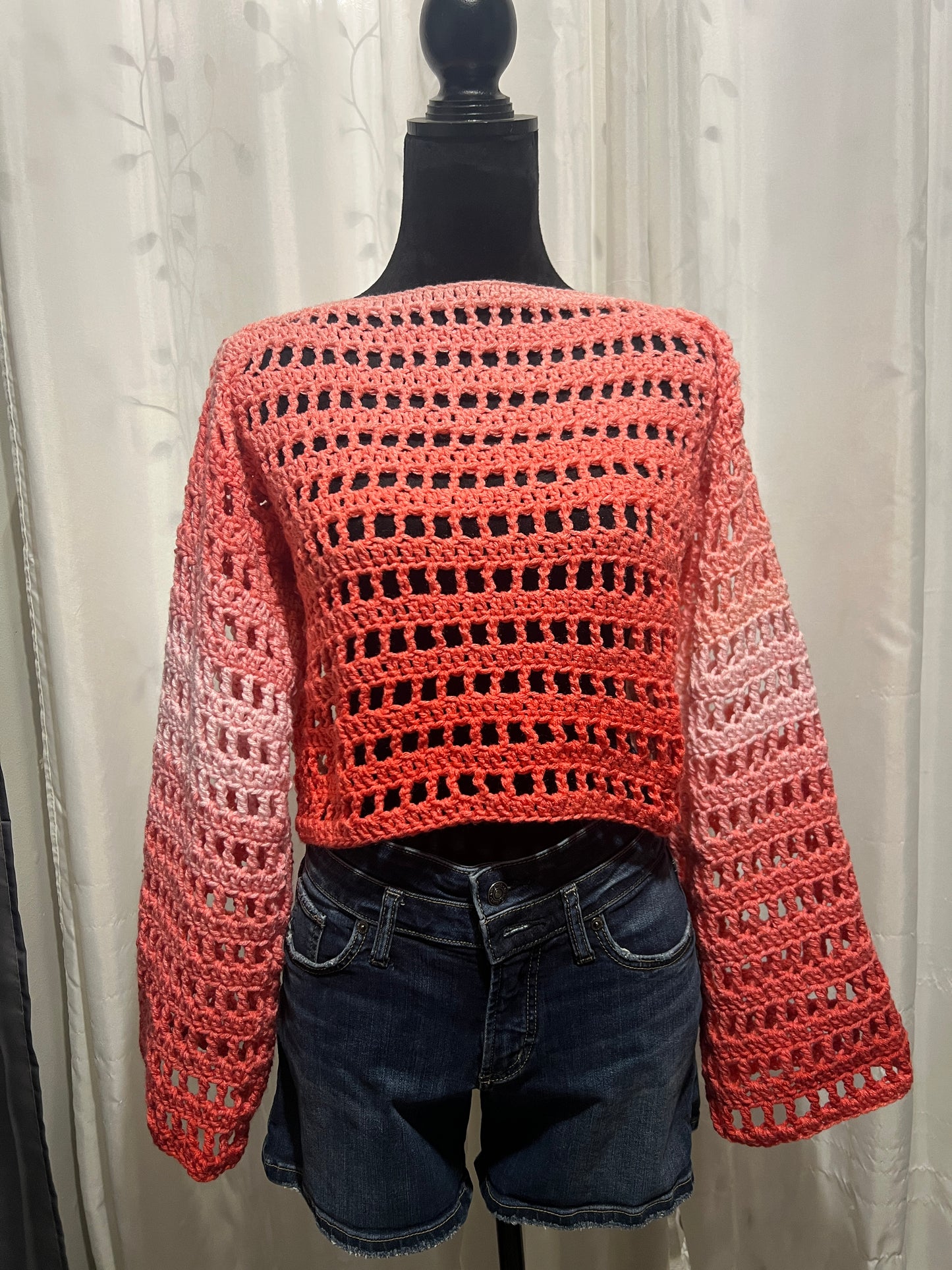Coral Mesh Top