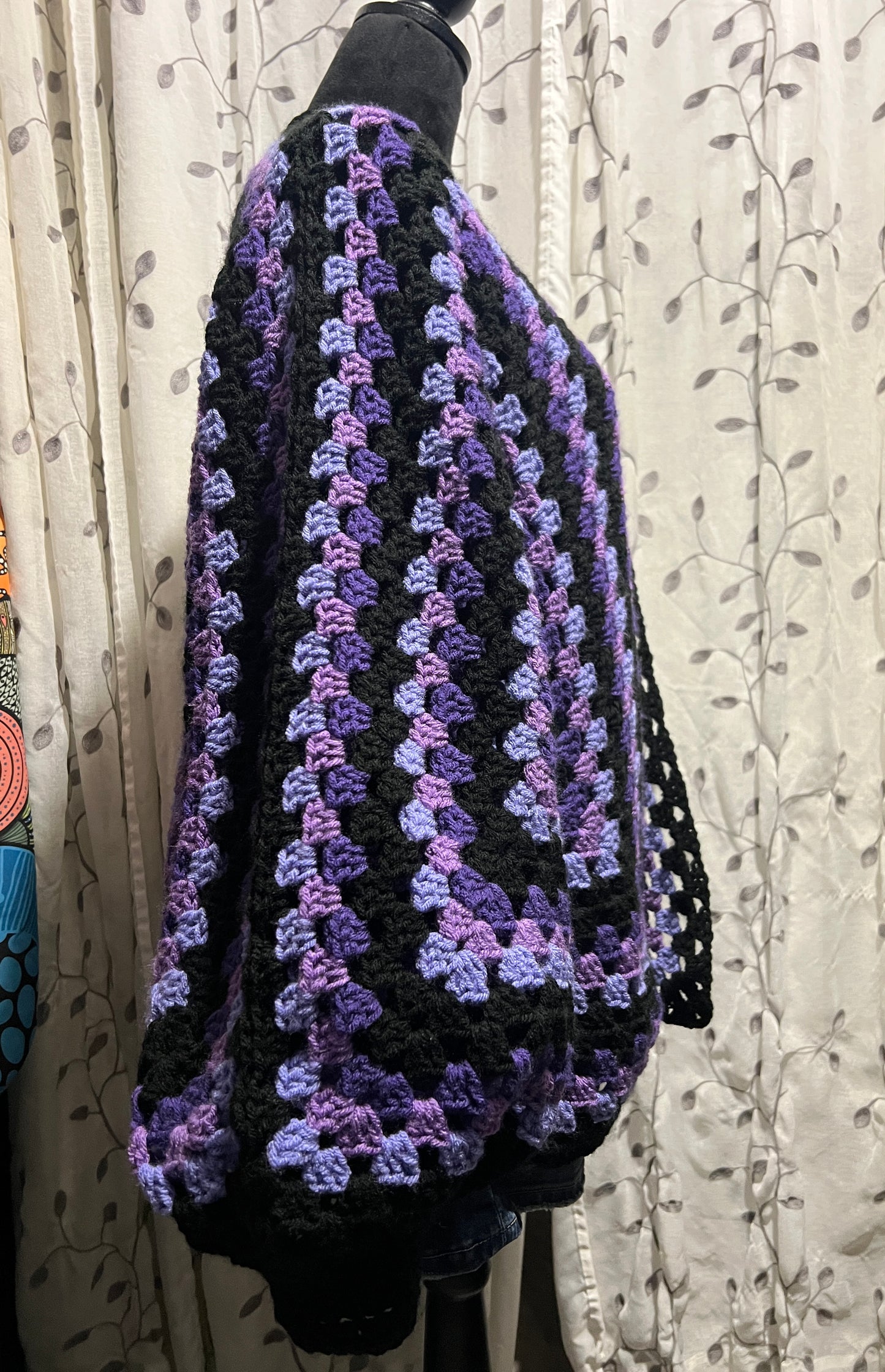 Multi Purple Cardigan Crochet