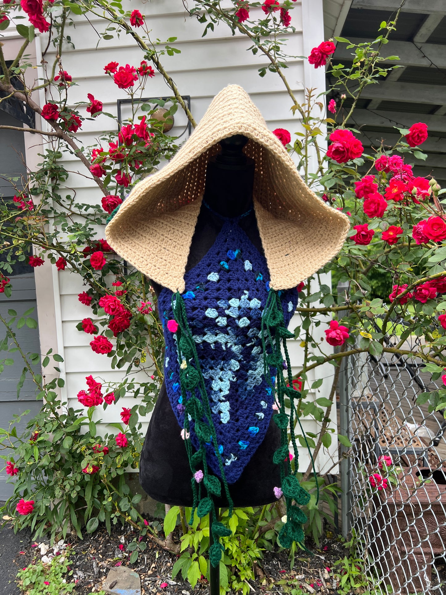 Flower Hood with Vines