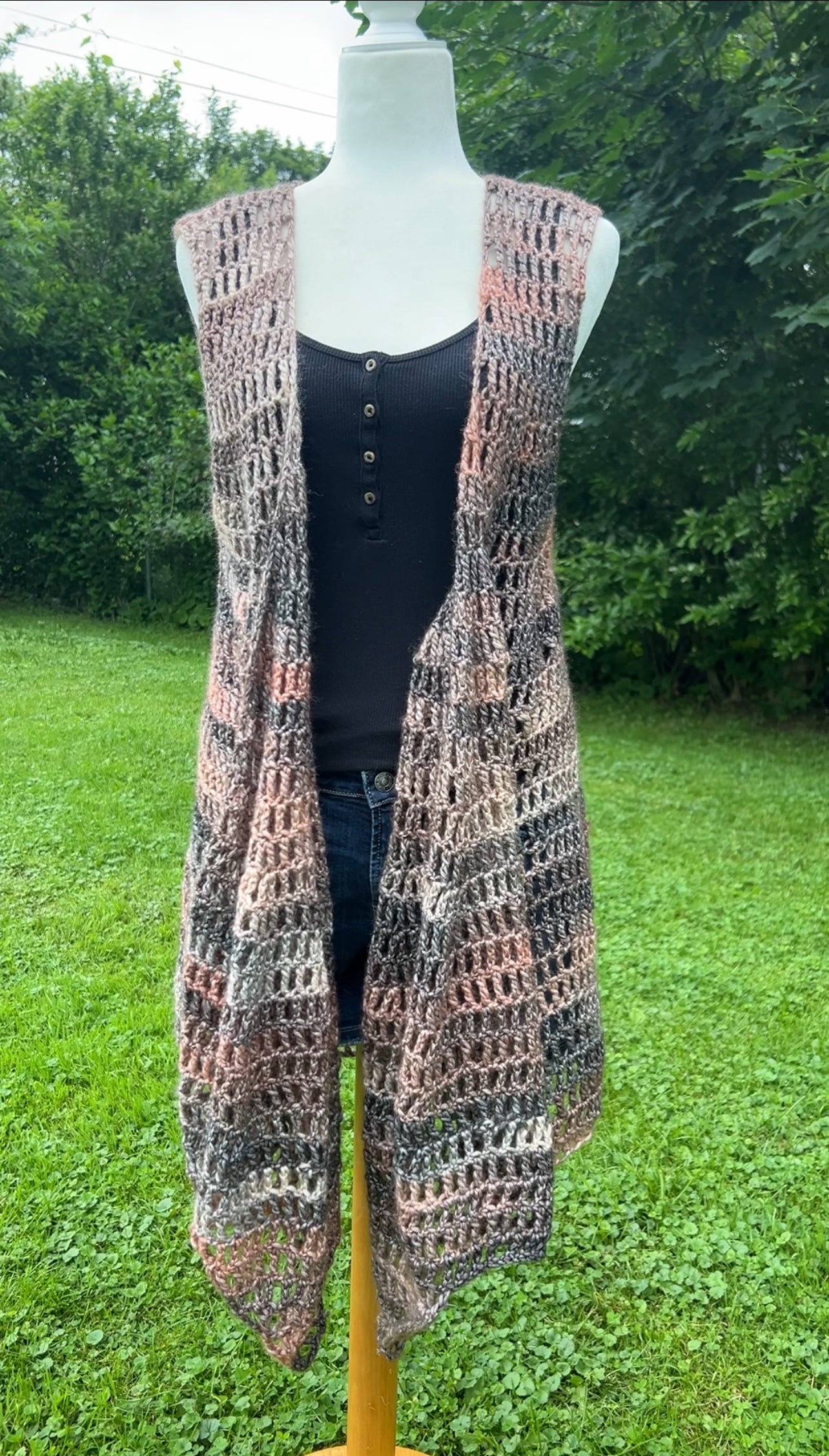 Brown Boho Vest