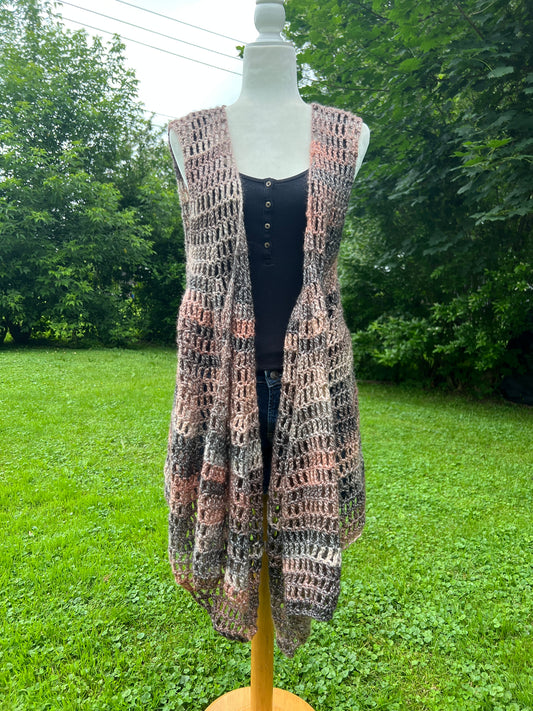 Brown Boho Vest