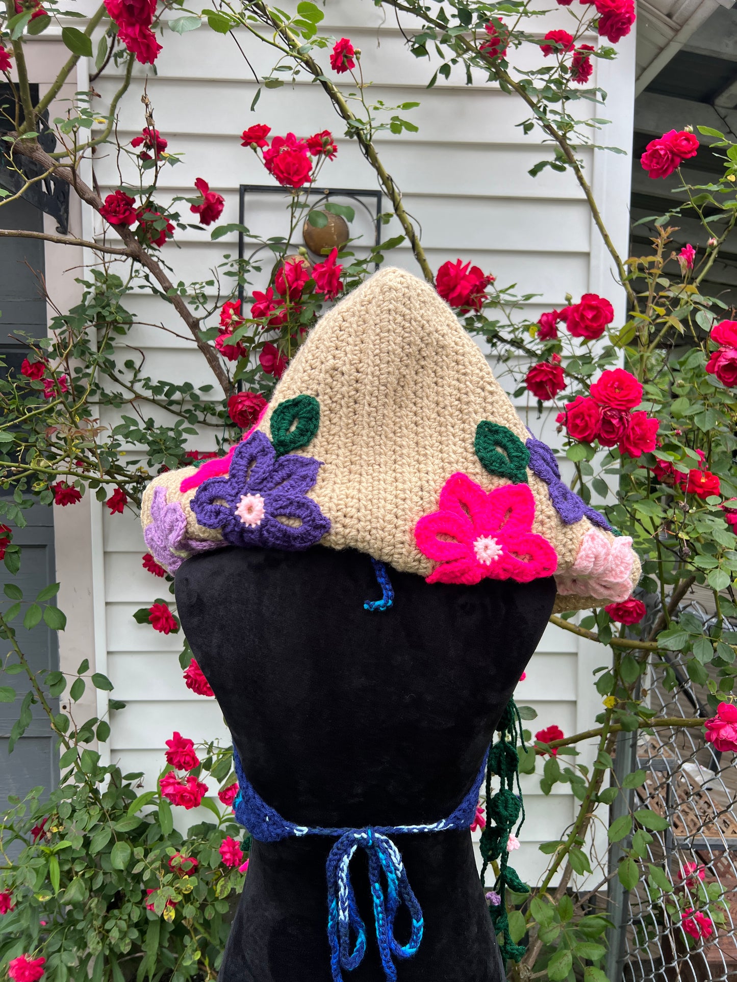 Flower Hood with Vines