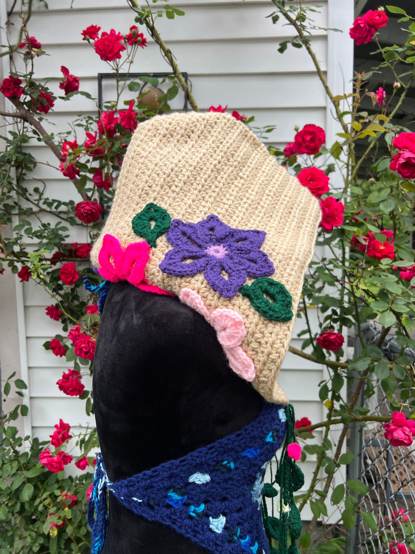 Flower Hood with Vines